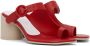 MM6 Maison Margiela Red Buckle Heeled Sandals - Thumbnail 4