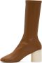 MM6 Maison Margiela Tan Calfskin Mid-Calf Boots - Thumbnail 3