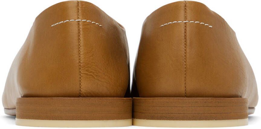 MM6 Maison Margiela Tan Square Toe Loafers