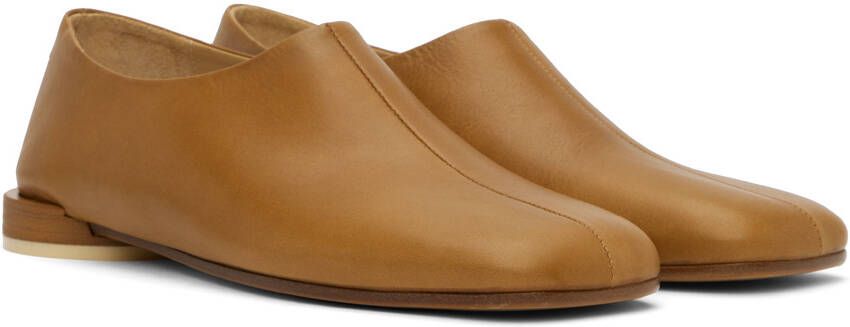 MM6 Maison Margiela Tan Square Toe Loafers