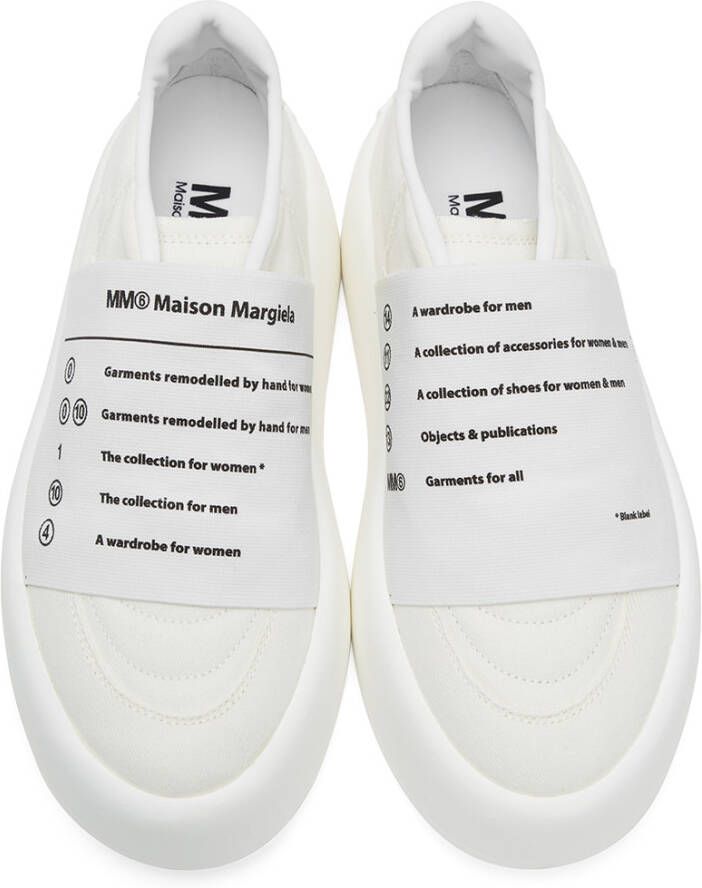 MM6 Maison Margiela White Logo Platform Sneakers