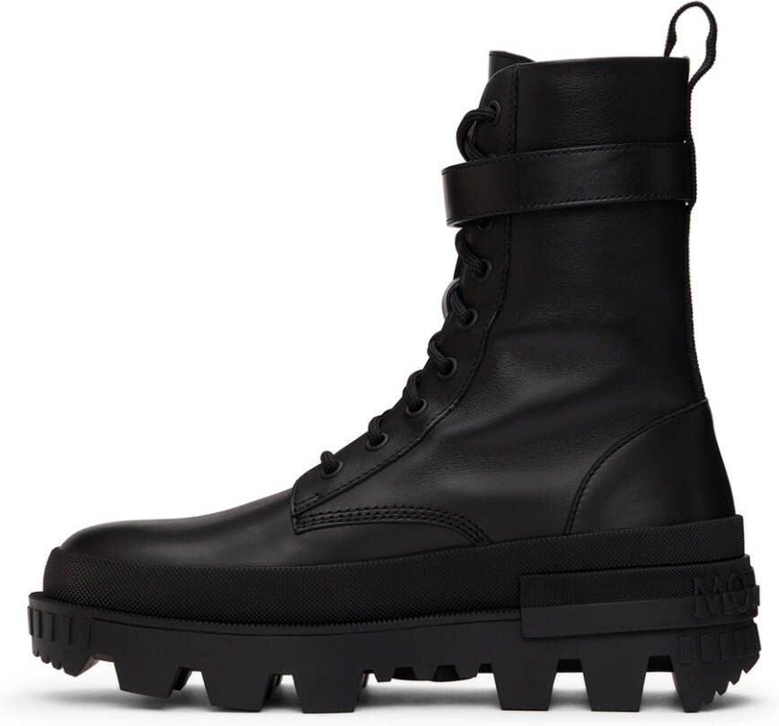 Moncler Black Carinne Lace-Up Boots
