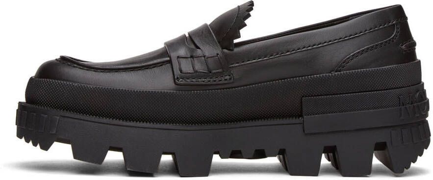 Moncler Black Leather Maxence Loafers