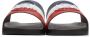 Moncler Black Striped Basile Slides - Thumbnail 2