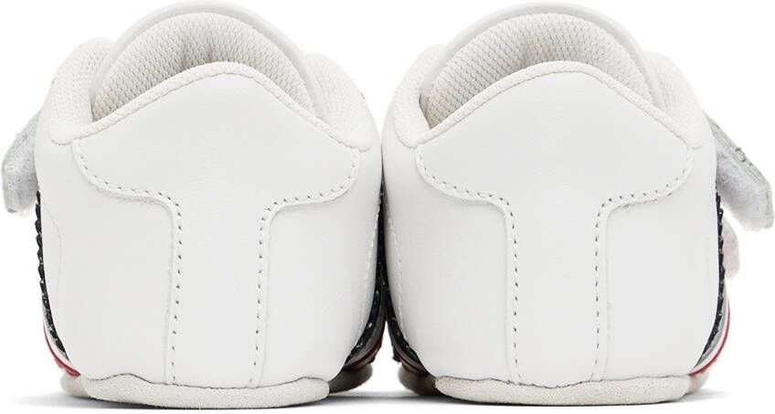 Moncler Enfant Baby White Stripe Sneakers