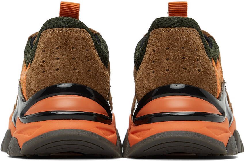 Moncler Enfant Kids Khaki & Orange Leave No Trace Sneakers