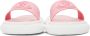 Moncler Pink & White Slyder Flat Sandals - Thumbnail 2