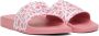 Moncler Pink Embossed Slides - Thumbnail 4