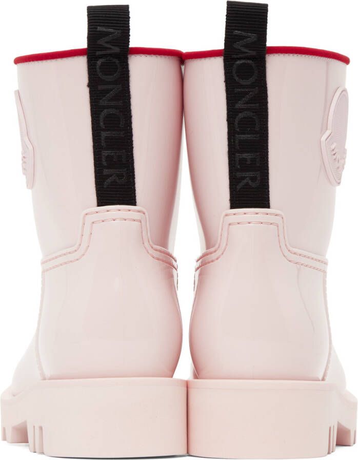 Moncler Pink Ginette Rain Boots