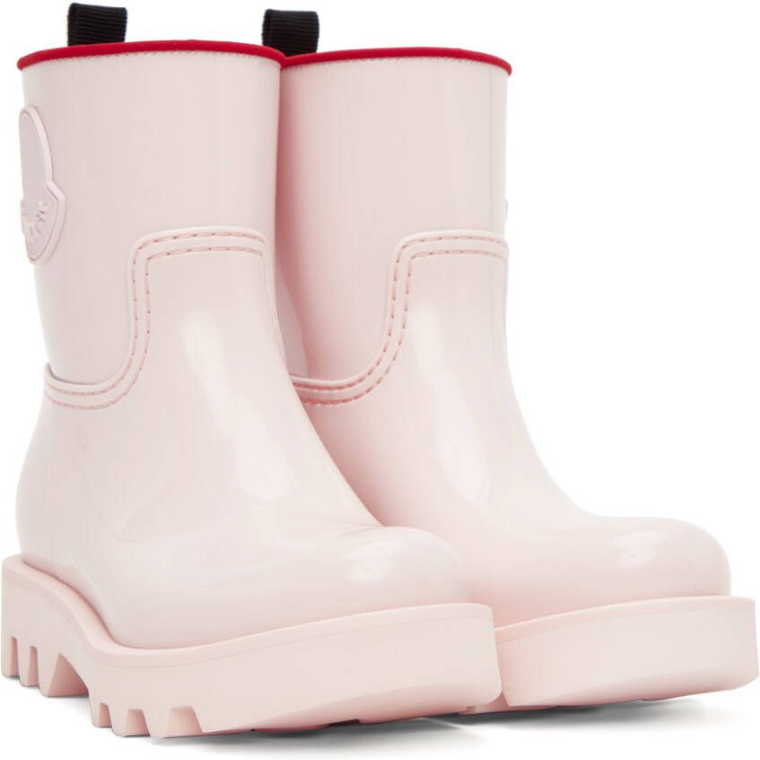 Moncler Pink Ginette Rain Boots