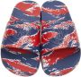 Moncler Red & Blue Tiger Stripe Basile Slides - Thumbnail 5