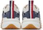 Moncler White & Navy Compassor Sneakers - Thumbnail 4