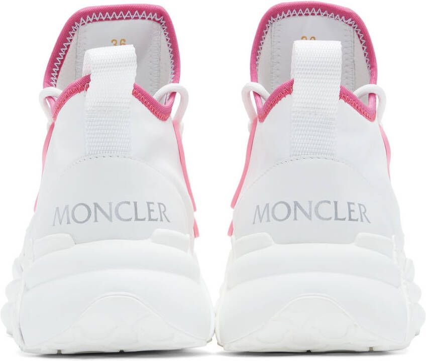 Moncler White & Pink Lunarove Sneakers