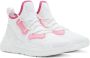 Moncler White & Pink Lunarove Sneakers - Thumbnail 4