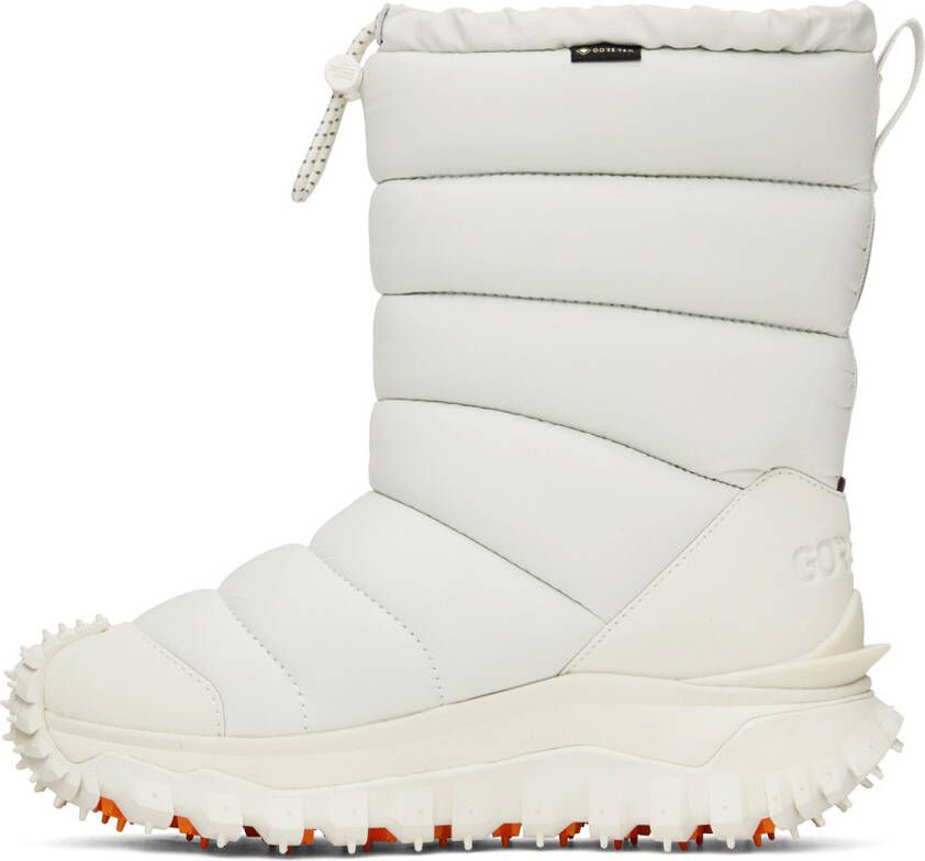 Moncler White Apres Trail High Snow Boots