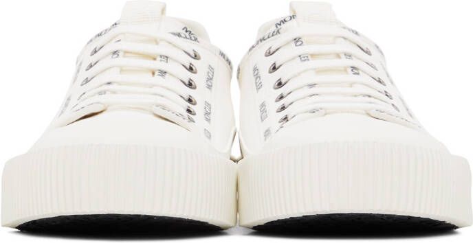Moncler White Canvas Glissiere Sneakers
