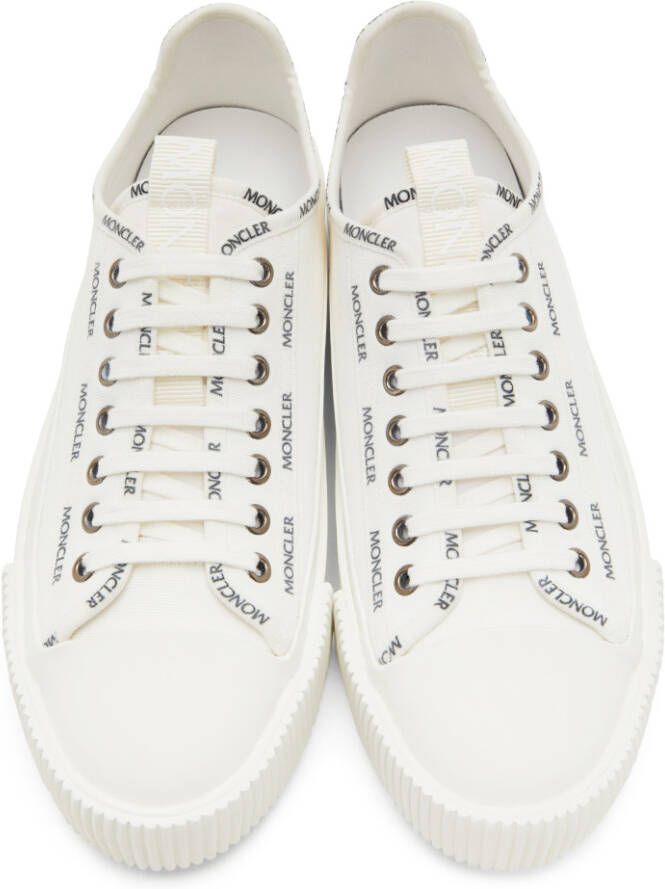 Moncler White Canvas Glissiere Sneakers