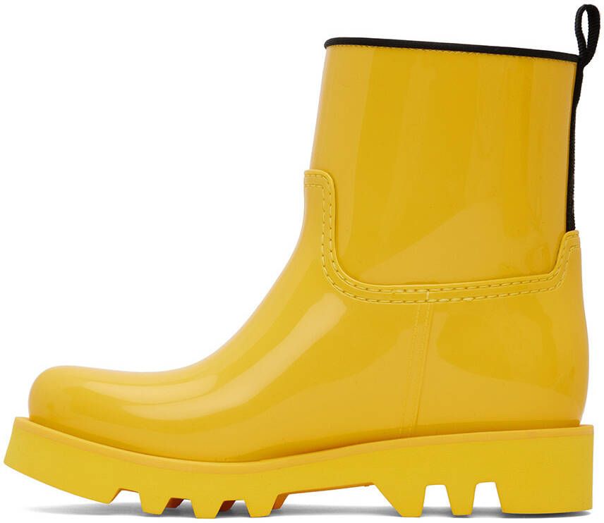 Moncler Yellow Ginette Boots