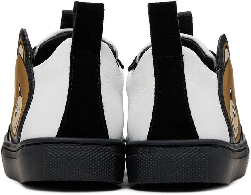 Moschino Baby Black & White Teddy Sneakers