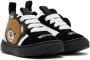 Moschino Baby Black & White Teddy Sneakers - Thumbnail 4