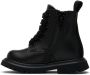 Moschino Baby Black Teddy Embroidery Combat Boots - Thumbnail 3