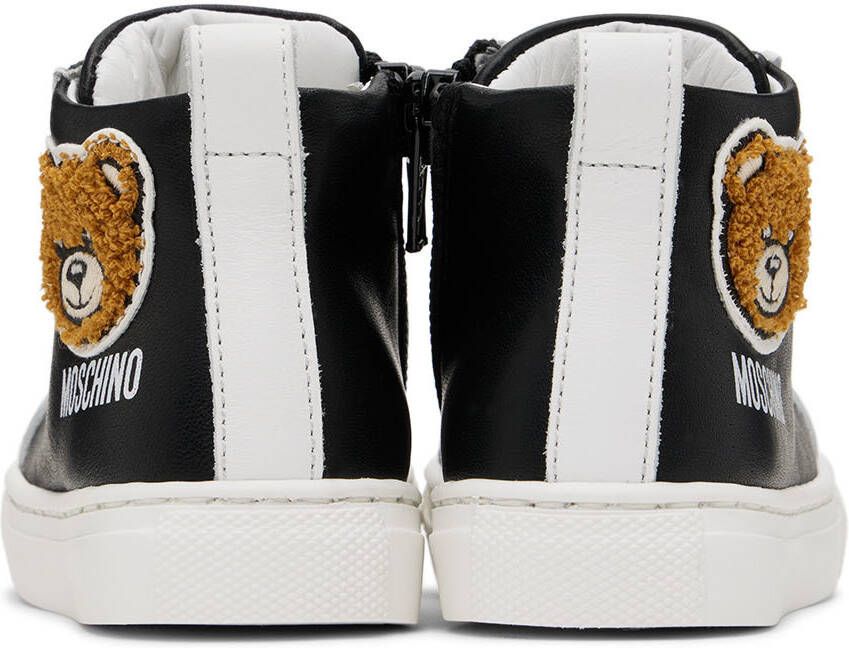 Moschino Baby Black Teddy High Sneakers