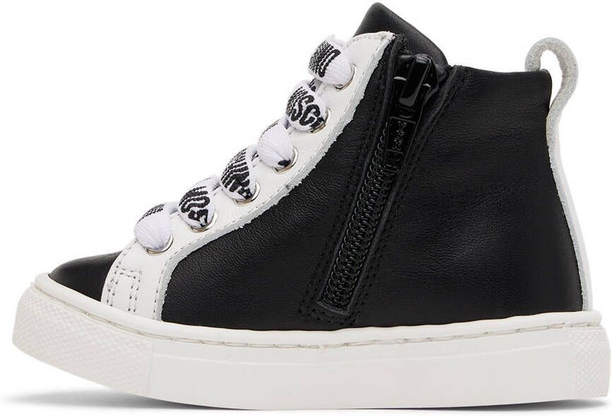 Moschino Baby Black Teddy High Sneakers