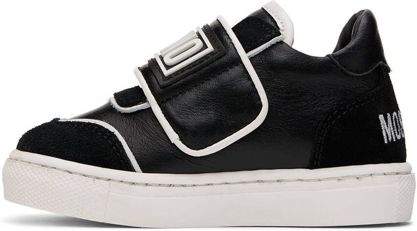 Moschino Baby Black Velcro Sneakers