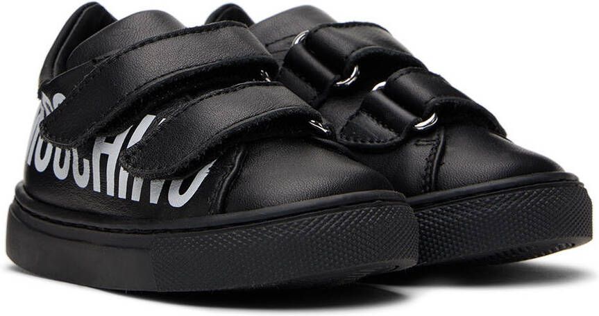 Moschino Baby Black Velcro Sneakers