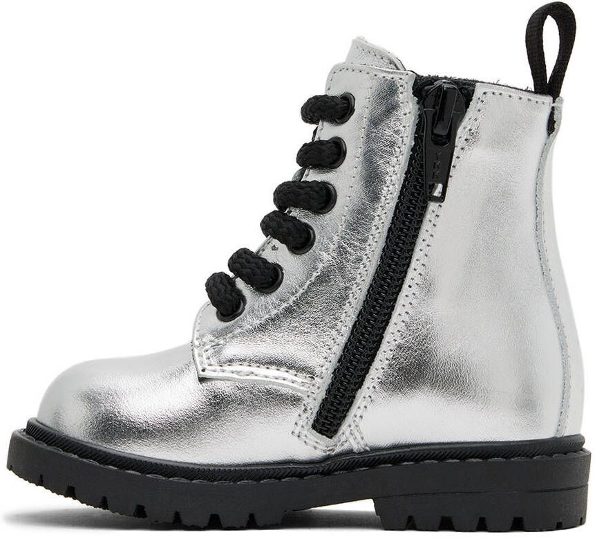 Moschino Baby Silver Teddy Boots
