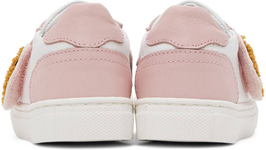 Moschino Baby White & Pink Teddy Sneakers