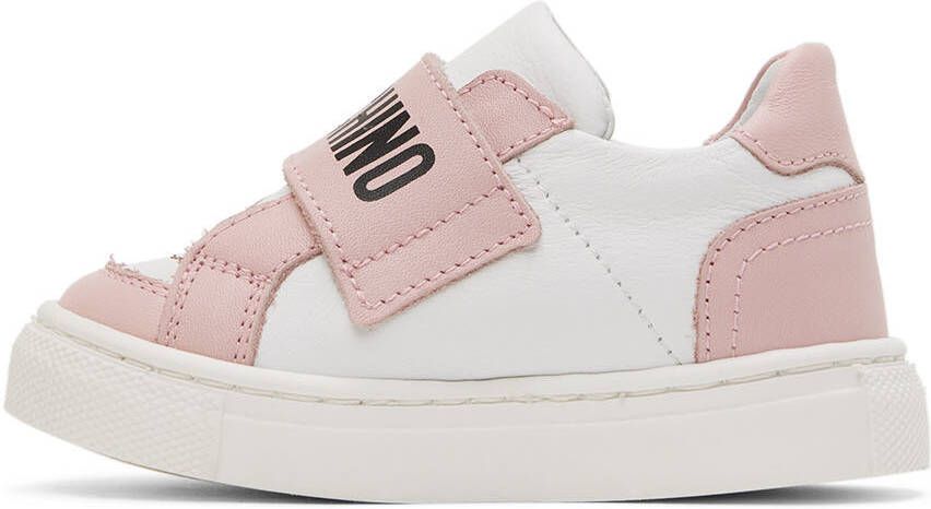 Moschino Baby White & Pink Teddy Sneakers