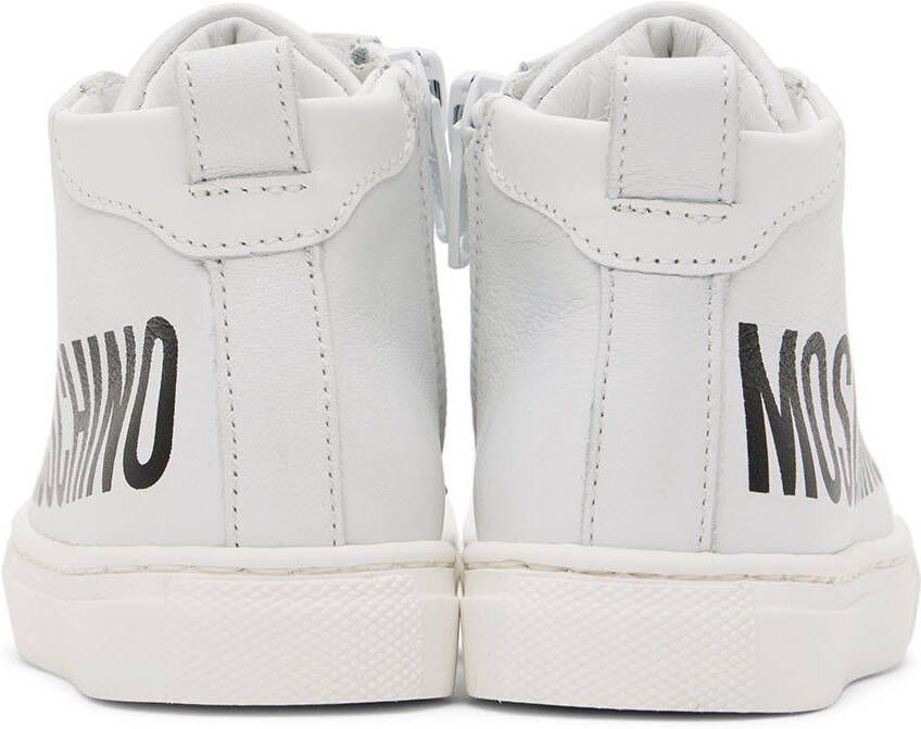 Moschino Baby White Maxi Logo Sneakers