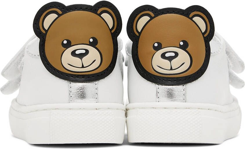 Moschino Baby White Teddy Sneakers