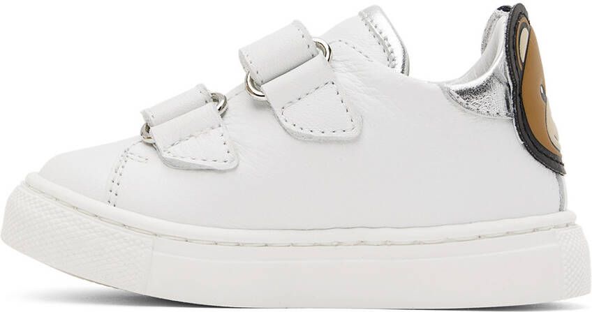 Moschino Baby White Teddy Sneakers