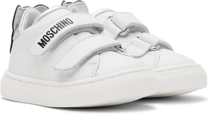 Moschino Baby White Teddy Sneakers