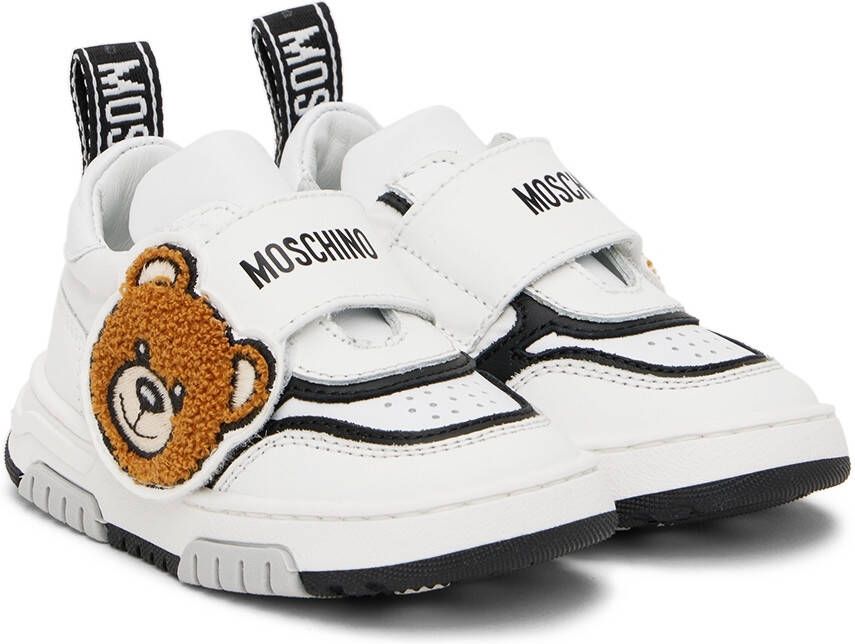 Moschino Baby White Teddy Sport Sneakers