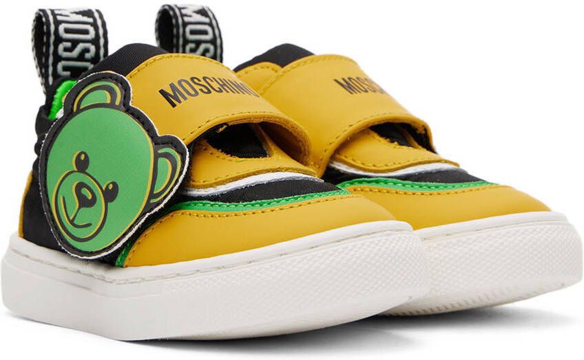 Moschino Baby Yellow & Black Teddy Sneakers