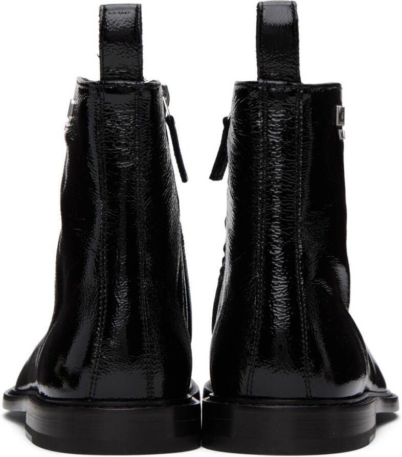 Moschino Black Crinkled Boots