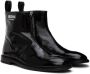 Moschino Black Crinkled Boots - Thumbnail 4