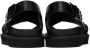 Moschino Black Criss-Cross Sandals - Thumbnail 2