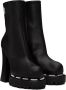 Moschino Black Embossed Boots - Thumbnail 4