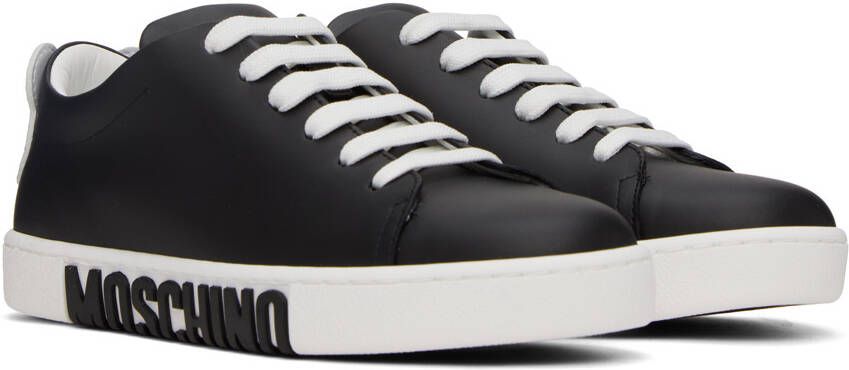 Moschino Black Embroidered Sneakers