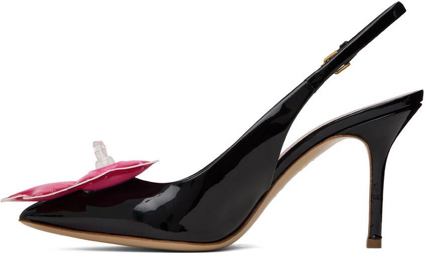 Moschino Black Inflatable Bow Pumps