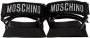 Moschino Black Jacquard Logo Sandals - Thumbnail 2