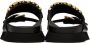 Moschino Black Logo Pin-Buckle Sandals - Thumbnail 2
