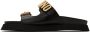Moschino Black Logo Pin-Buckle Sandals - Thumbnail 3