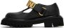 Moschino Black Logo Plaque Loafers - Thumbnail 3