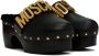 Moschino Black Logo Sabot Heels - Thumbnail 4