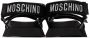 Moschino Black Logo Tape Sandals - Thumbnail 2